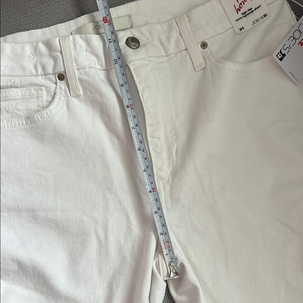 Joes White Denim Shorts Raw Hem Size 31 - Picture 6 of 7